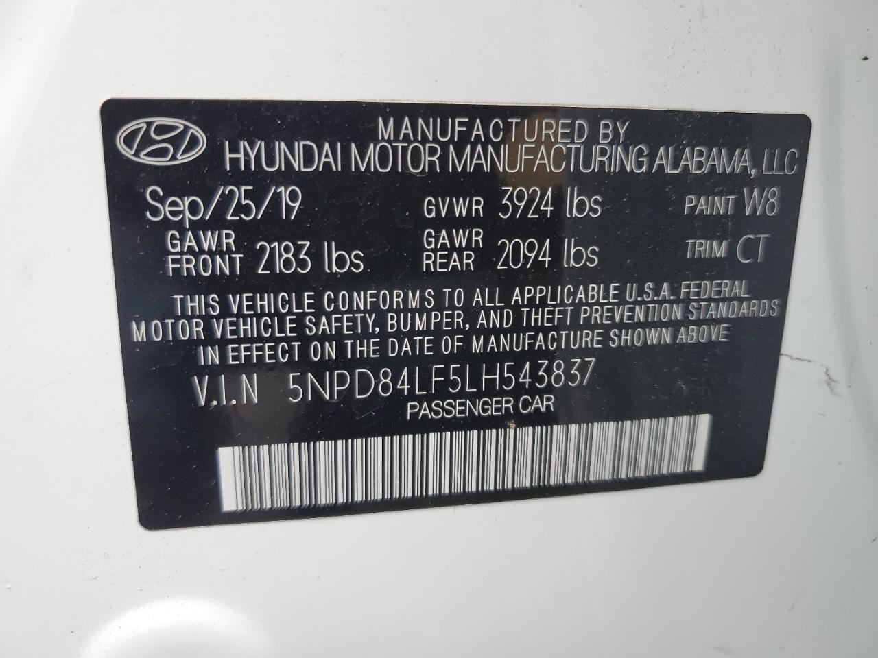 Photo 11 VIN: 5NPD84LF5LH543837 - HYUNDAI ELANTRA 