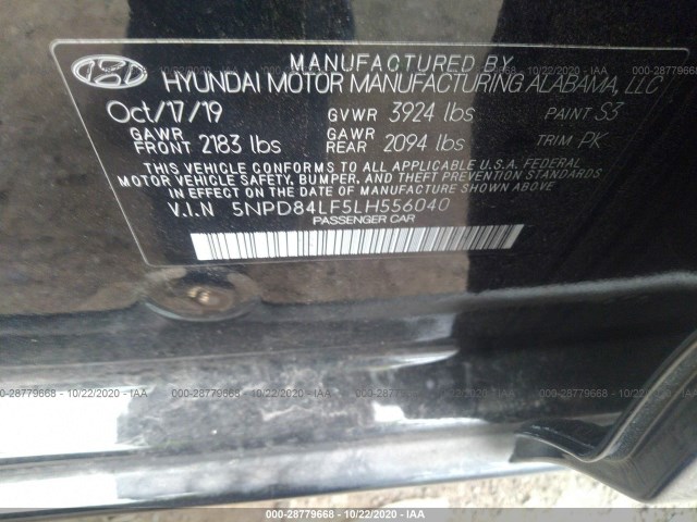 Photo 8 VIN: 5NPD84LF5LH556040 - HYUNDAI ELANTRA 