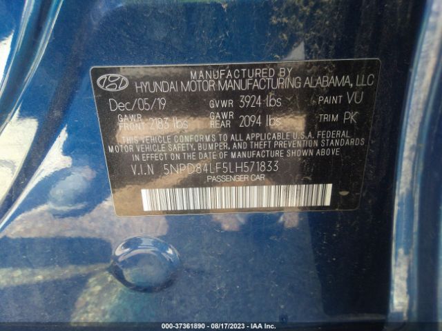 Photo 8 VIN: 5NPD84LF5LH571833 - HYUNDAI ELANTRA 