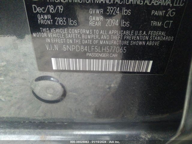 Photo 8 VIN: 5NPD84LF5LH577065 - HYUNDAI ELANTRA 