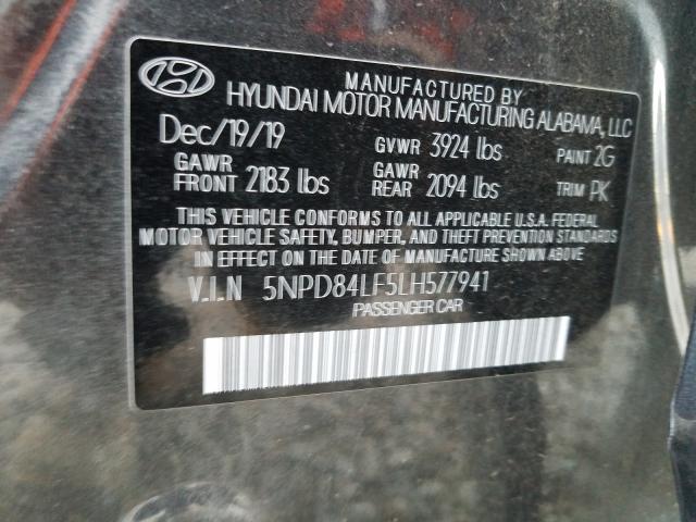 Photo 9 VIN: 5NPD84LF5LH577941 - HYUNDAI ELANTRA SE 