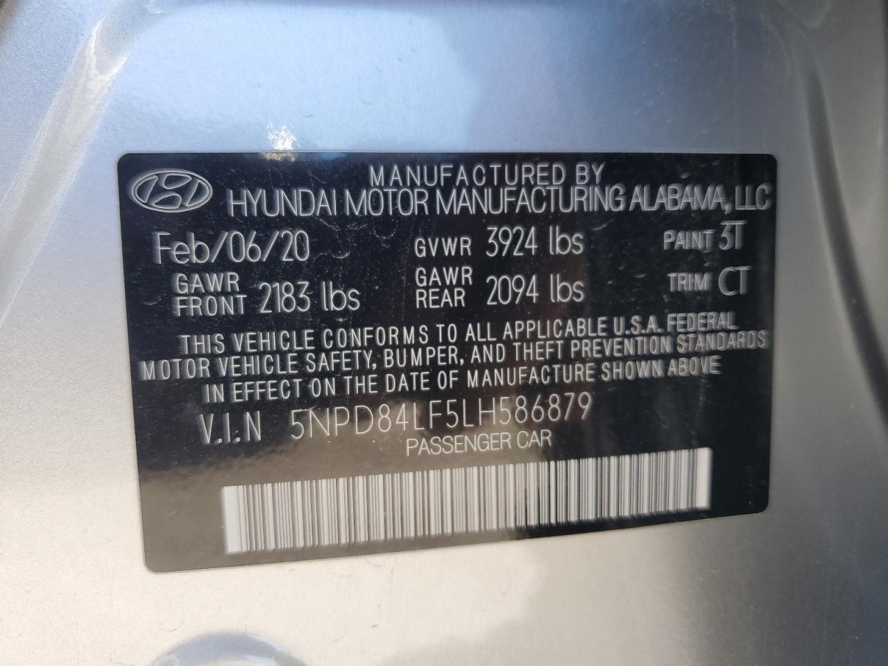 Photo 11 VIN: 5NPD84LF5LH586879 - HYUNDAI ELANTRA 