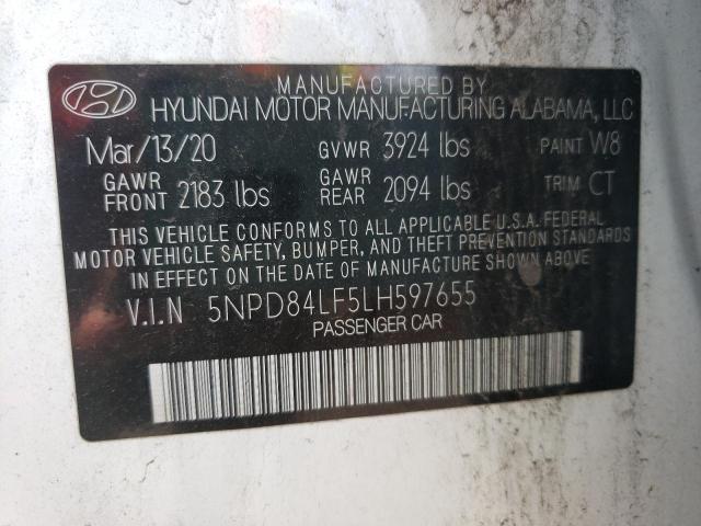 Photo 9 VIN: 5NPD84LF5LH597655 - HYUNDAI ELANTRA SE 