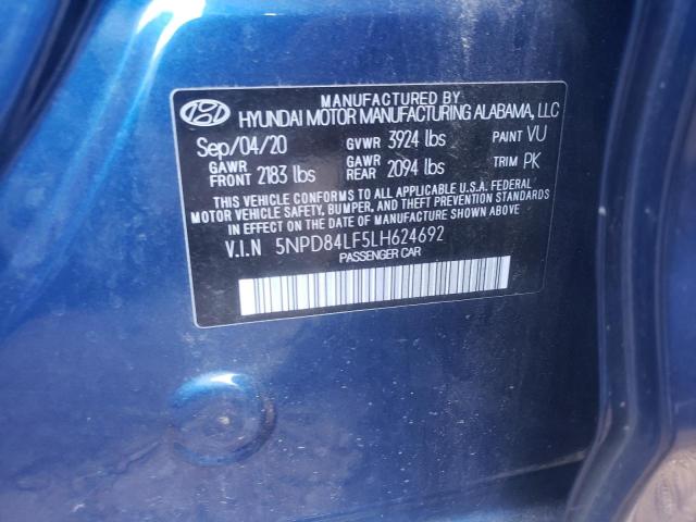 Photo 9 VIN: 5NPD84LF5LH624692 - HYUNDAI ELANTRA SE 