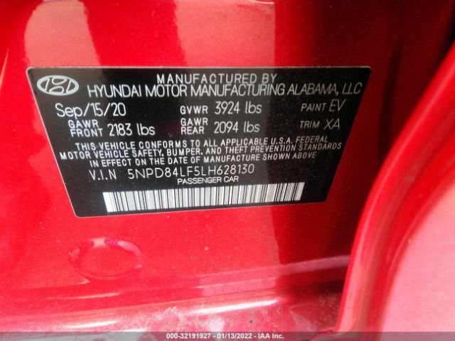 Photo 8 VIN: 5NPD84LF5LH628130 - HYUNDAI ELANTRA 