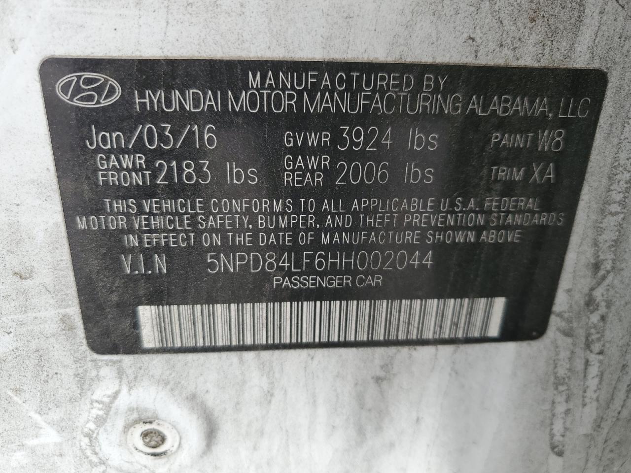 Photo 11 VIN: 5NPD84LF6HH002044 - HYUNDAI ELANTRA 