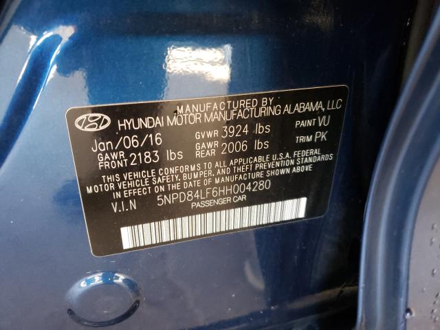 Photo 9 VIN: 5NPD84LF6HH004280 - HYUNDAI ELANTRA LI 