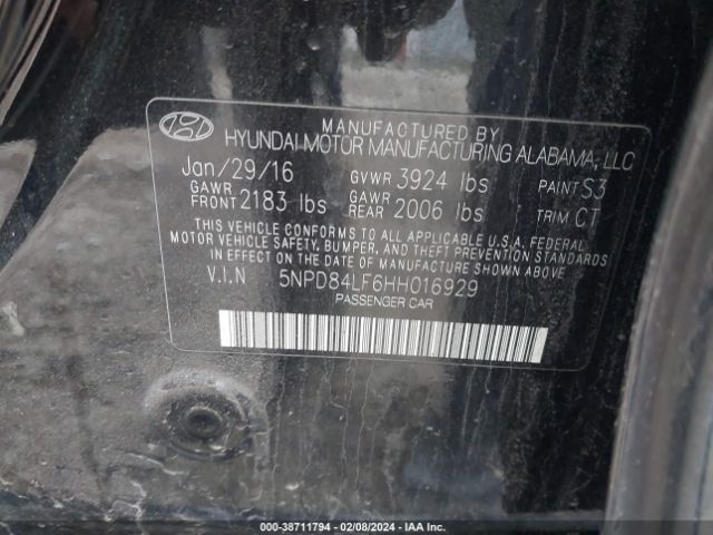 Photo 8 VIN: 5NPD84LF6HH016929 - HYUNDAI ELANTRA 