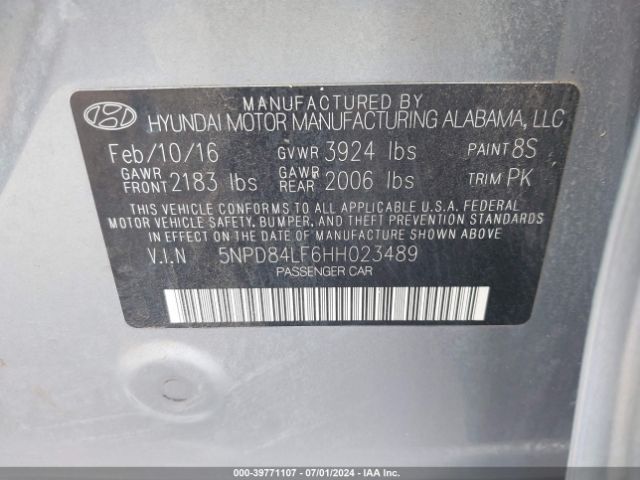 Photo 8 VIN: 5NPD84LF6HH023489 - HYUNDAI ELANTRA 