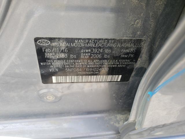 Photo 9 VIN: 5NPD84LF6HH024030 - HYUNDAI ELANTRA LI 