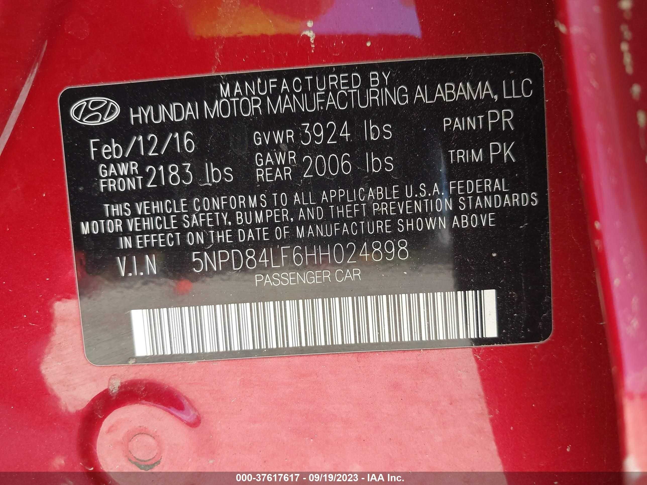 Photo 8 VIN: 5NPD84LF6HH024898 - HYUNDAI ELANTRA 