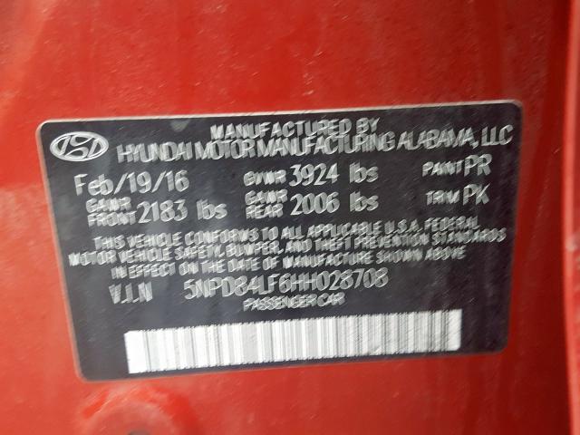 Photo 9 VIN: 5NPD84LF6HH028708 - HYUNDAI ELANTRA 