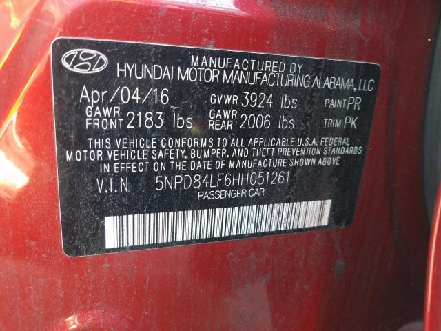 Photo 9 VIN: 5NPD84LF6HH051261 - HYUNDAI ELANTRA 