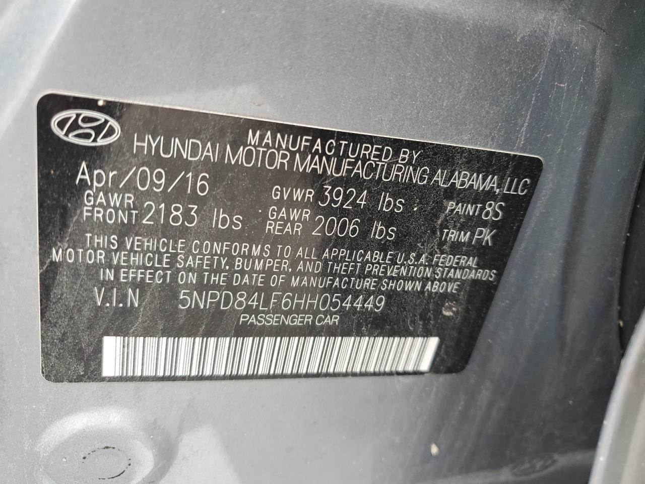 Photo 11 VIN: 5NPD84LF6HH054449 - HYUNDAI ELANTRA 