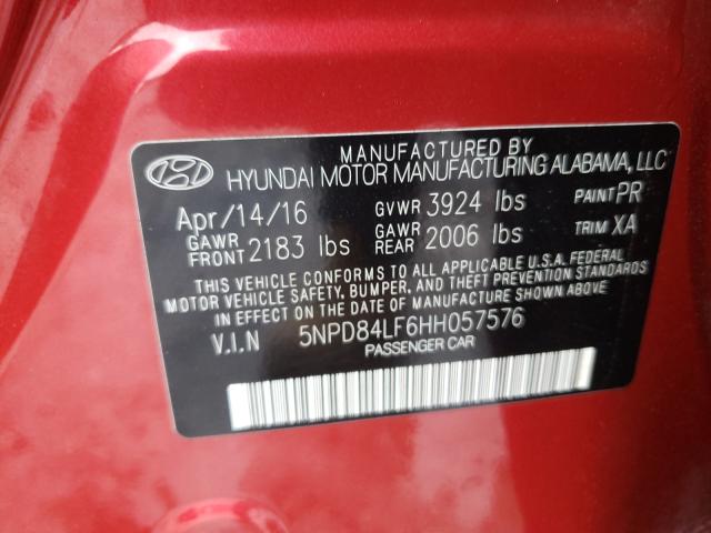 Photo 9 VIN: 5NPD84LF6HH057576 - HYUNDAI ELANTRA 