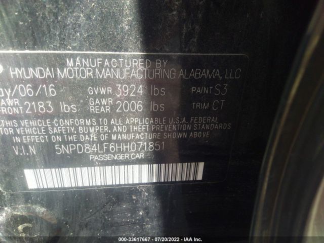 Photo 8 VIN: 5NPD84LF6HH071851 - HYUNDAI ELANTRA 