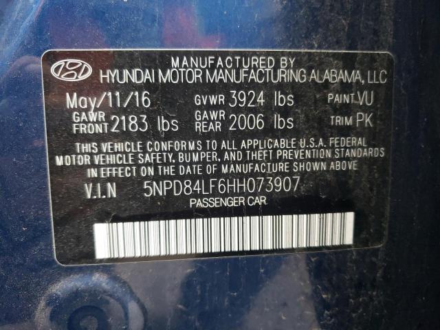 Photo 9 VIN: 5NPD84LF6HH073907 - HYUNDAI ELANTRA 