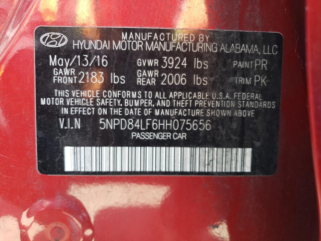 Photo 11 VIN: 5NPD84LF6HH075656 - HYUNDAI ELANTRA 