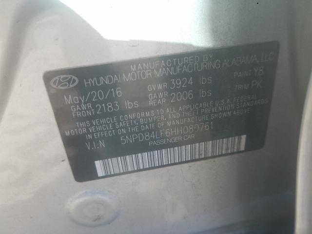 Photo 9 VIN: 5NPD84LF6HH080761 - HYUNDAI ELANTRA 