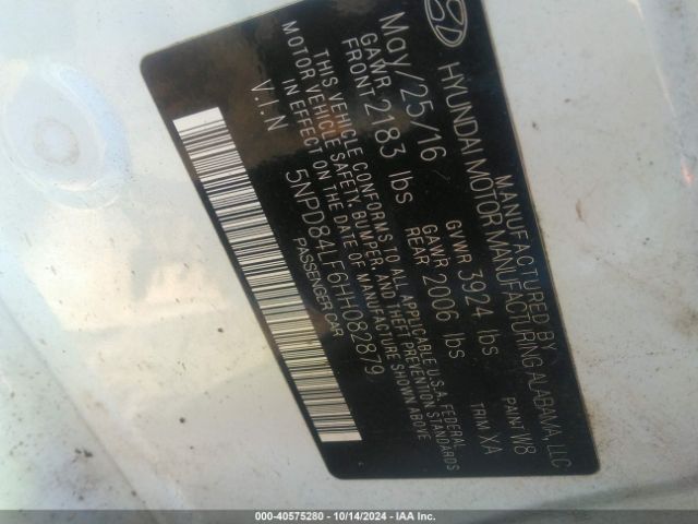 Photo 8 VIN: 5NPD84LF6HH082879 - HYUNDAI ELANTRA 