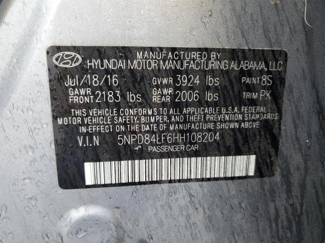 Photo 11 VIN: 5NPD84LF6HH108204 - HYUNDAI ELANTRA SE 