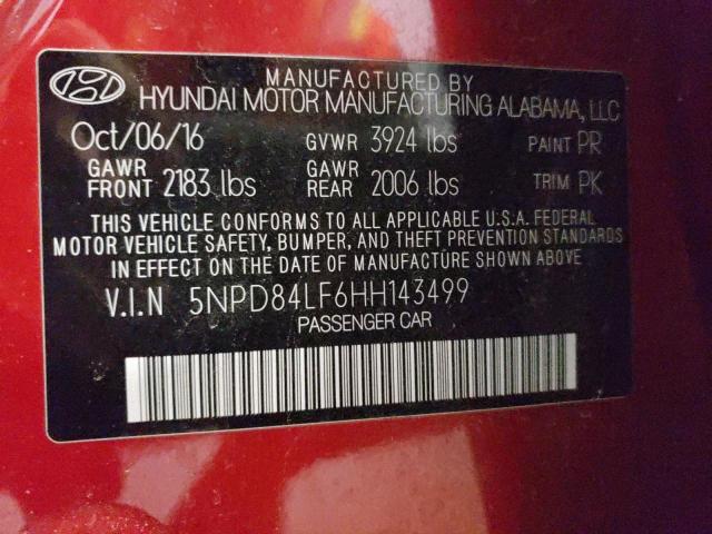 Photo 11 VIN: 5NPD84LF6HH143499 - HYUNDAI ELANTRA 