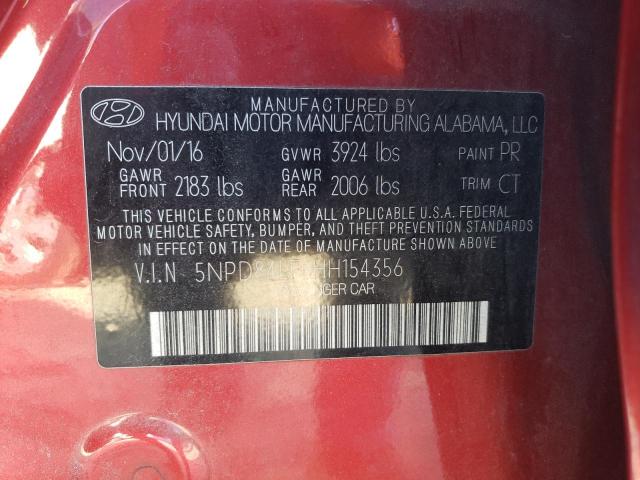 Photo 12 VIN: 5NPD84LF6HH154356 - HYUNDAI ELANTRA SE 