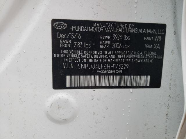 Photo 11 VIN: 5NPD84LF6HH173229 - HYUNDAI ELANTRA SE 