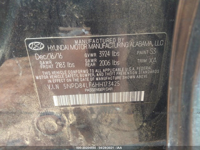 Photo 8 VIN: 5NPD84LF6HH173425 - HYUNDAI ELANTRA 