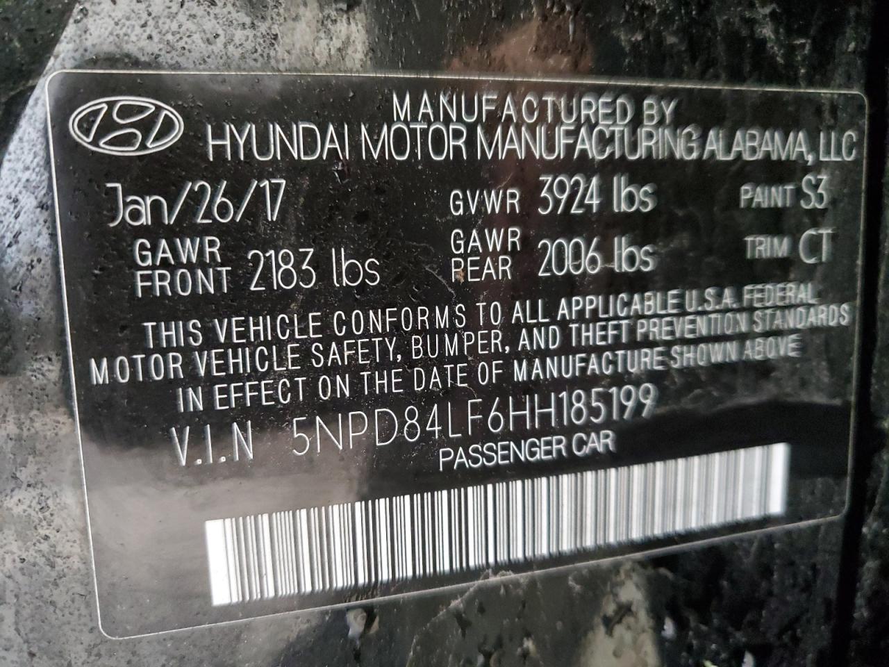 Photo 11 VIN: 5NPD84LF6HH185199 - HYUNDAI ELANTRA 