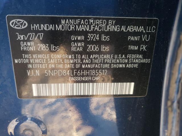 Photo 9 VIN: 5NPD84LF6HH185512 - HYUNDAI ELANTRA SE 