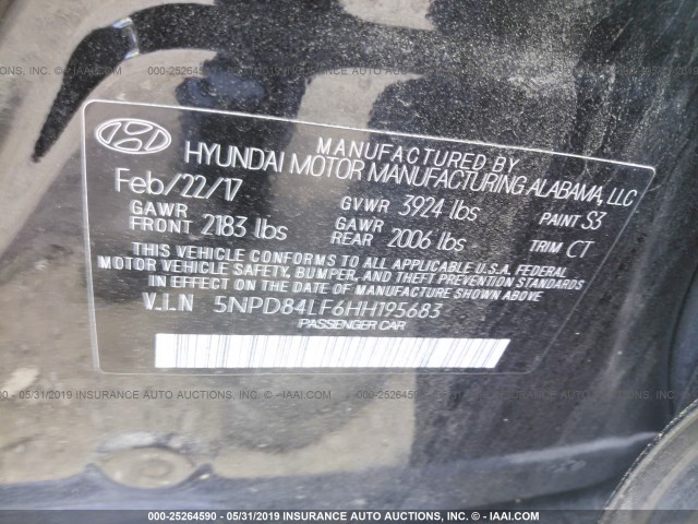 Photo 8 VIN: 5NPD84LF6HH195683 - HYUNDAI ELANTRA 