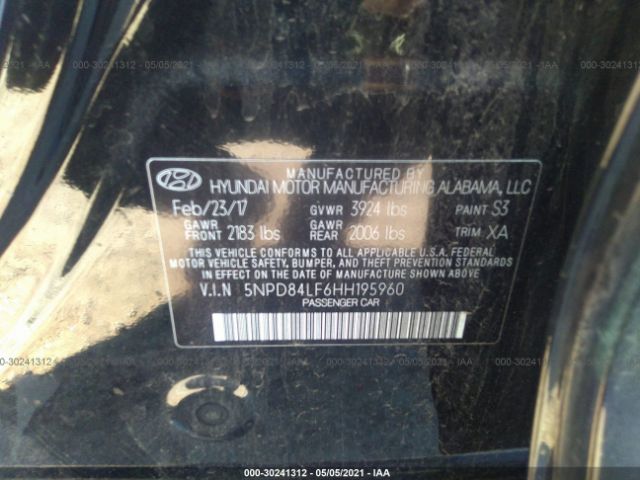 Photo 8 VIN: 5NPD84LF6HH195960 - HYUNDAI ELANTRA 