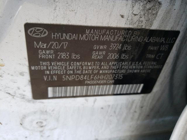 Photo 9 VIN: 5NPD84LF6HH207315 - HYUNDAI ELANTRA SE 