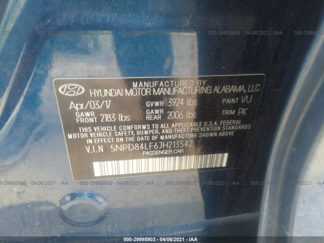 Photo 8 VIN: 5NPD84LF6JH213542 - HYUNDAI ELANTRA 