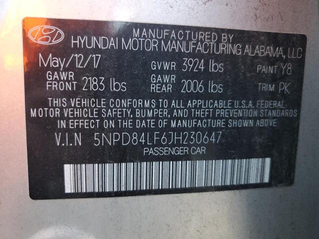 Photo 11 VIN: 5NPD84LF6JH230647 - HYUNDAI ELANTRA SE 