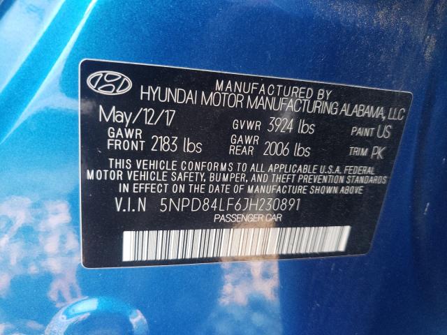 Photo 9 VIN: 5NPD84LF6JH230891 - HYUNDAI ELANTRA SE 