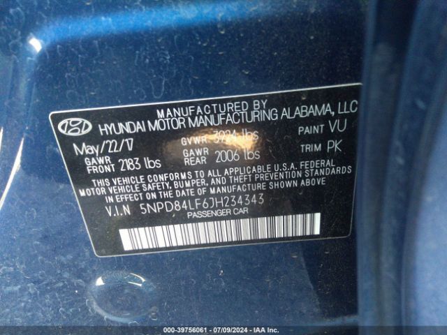 Photo 8 VIN: 5NPD84LF6JH234343 - HYUNDAI ELANTRA 