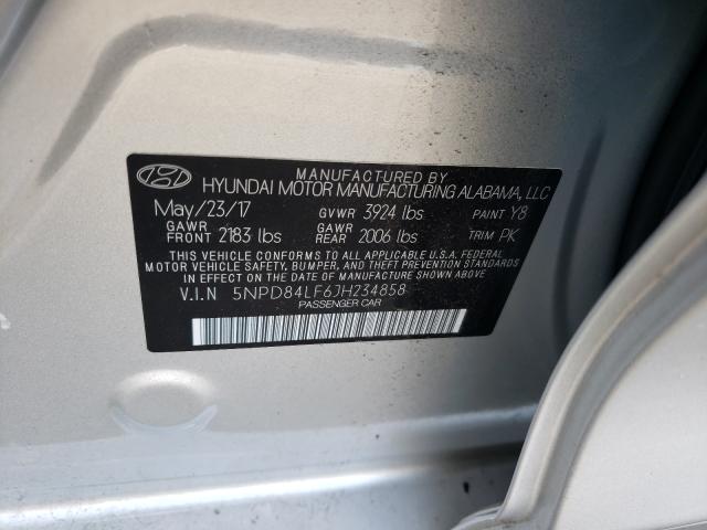 Photo 9 VIN: 5NPD84LF6JH234858 - HYUNDAI ELANTRA 