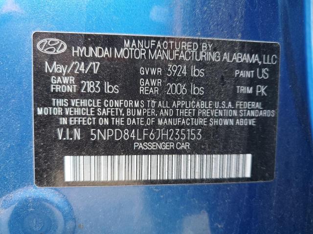 Photo 11 VIN: 5NPD84LF6JH235153 - HYUNDAI ELANTRA 