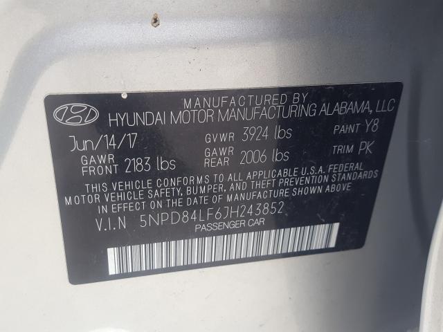 Photo 9 VIN: 5NPD84LF6JH243852 - HYUNDAI ELANTRA SE 