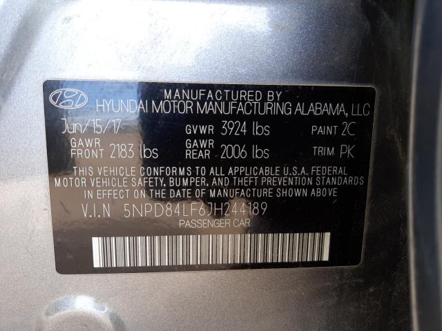 Photo 9 VIN: 5NPD84LF6JH244189 - HYUNDAI ELANTRA SE 