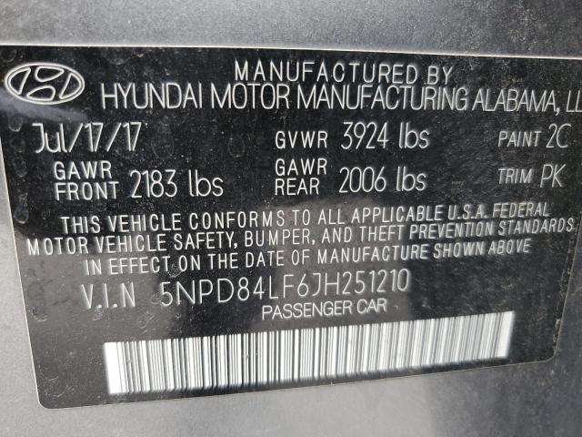 Photo 11 VIN: 5NPD84LF6JH251210 - HYUNDAI ELANTRA 