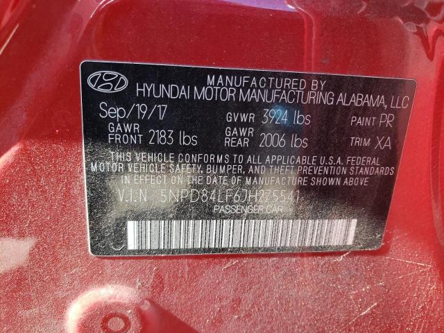 Photo 12 VIN: 5NPD84LF6JH275541 - HYUNDAI ELANTRA 