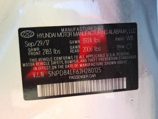 Photo 9 VIN: 5NPD84LF6JH280125 - HYUNDAI ELANTRA SE 