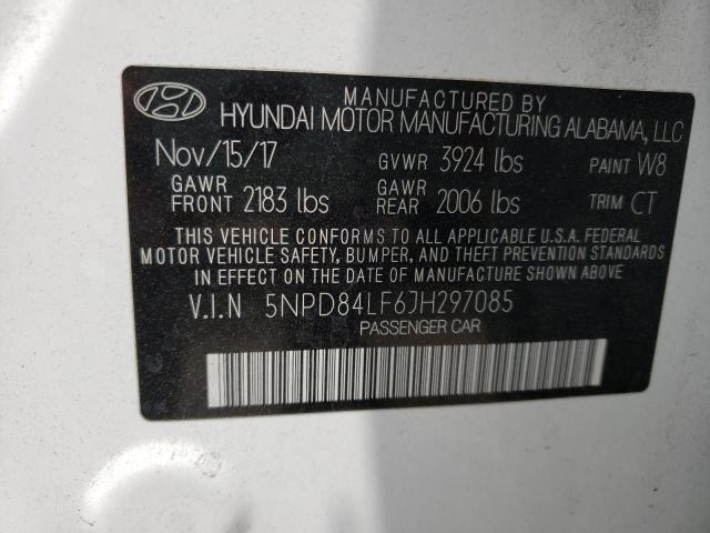 Photo 9 VIN: 5NPD84LF6JH297085 - HYUNDAI ELANTRA SE 