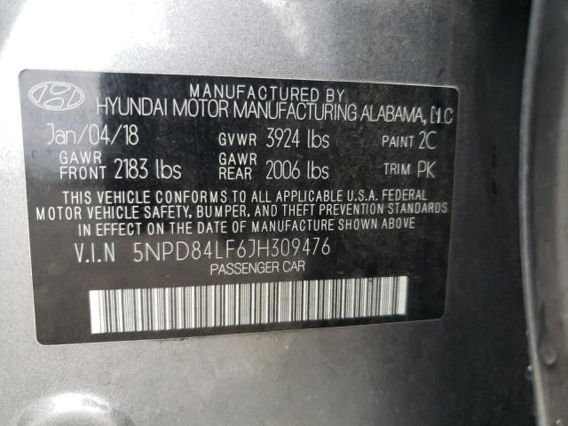 Photo 9 VIN: 5NPD84LF6JH309476 - HYUNDAI ELANTRA SE 