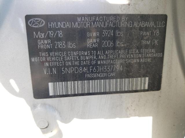 Photo 11 VIN: 5NPD84LF6JH337794 - HYUNDAI ELANTRA 