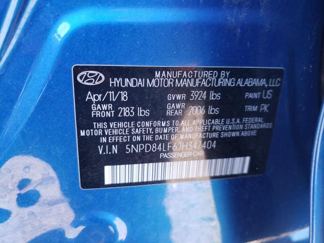 Photo 9 VIN: 5NPD84LF6JH347404 - HYUNDAI ELANTRA SE 