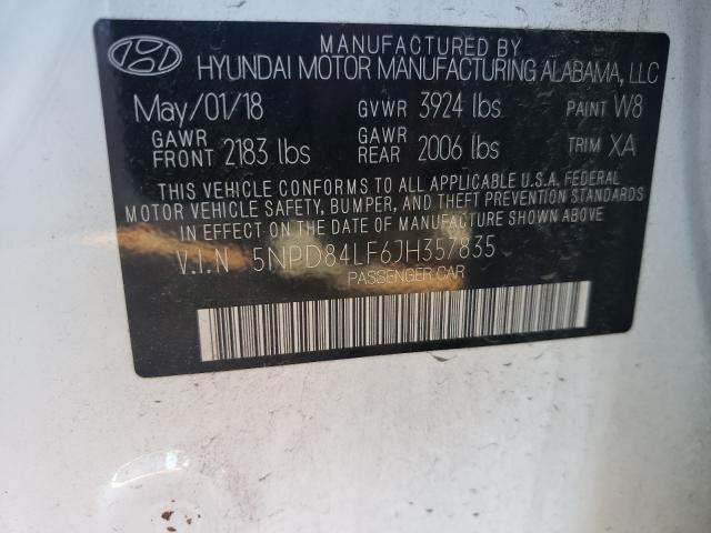 Photo 9 VIN: 5NPD84LF6JH357835 - HYUNDAI ELANTRA SE 